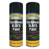2X Paint Factory Black Blackboard Spray Paint 200ml Spray Paint